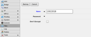 Make a backup Mikrotik