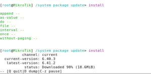 Install new version on Mikrotik